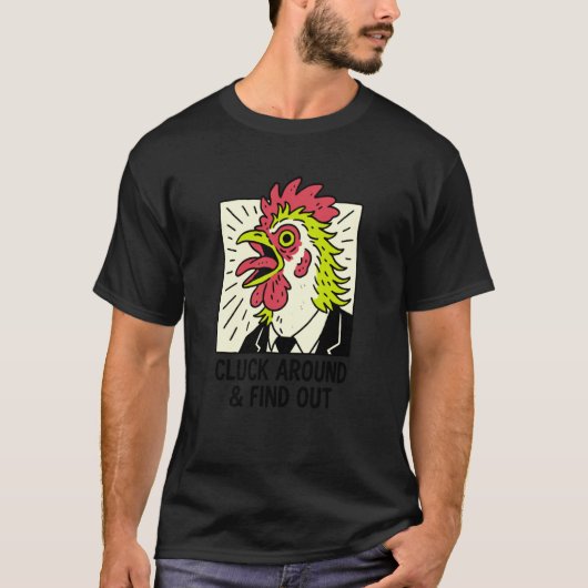 いたずら好きなニワトリ Tシャツ (正面)