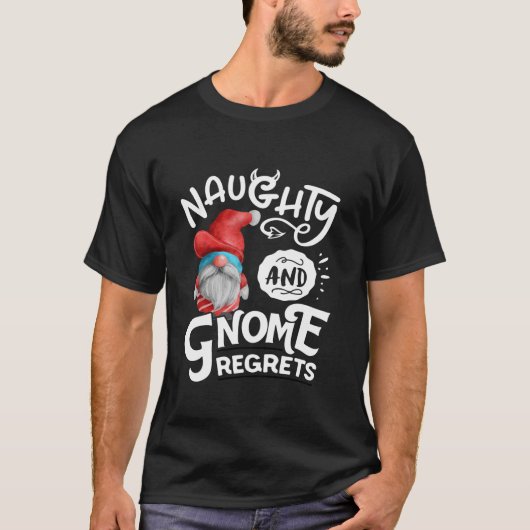 いたずら好きなノームのクリスマスレター クリスマスの贈り物 Tシャツ (正面)