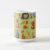 いたずら好きな動物たちのコメディ コーヒーマグカップ (中央)