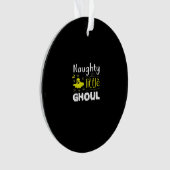 いたずら好きな小さなグール ハロウィンの楽しいデザイン オーナメント (正面)