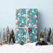 いたずら好きな小さなネズミたち クリスマス ラッピングペーパー ロール