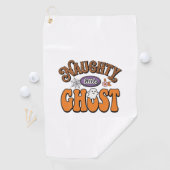 いたずら好きな小さな幽霊のビンテージ・ハロウィンTシャツデザイン ゴルフタオル (インサイチュ)
