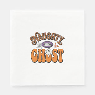 いたずら好きな小さな幽霊のビンテージ・ハロウィンTシャツデザイン スタンダードランチョンナプキン