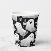 いたずら好きな幽霊だらけのハロウィン 紙コップ (正面)