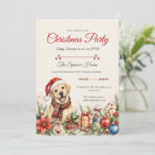 いたずら好きな犬のクリスマスパーティー 招待状 (スタンド正面)