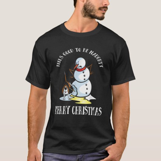 いたずら好きな犬好きへのギフト 悪い子で気分爽快S Tシャツ (正面)