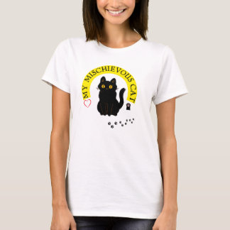 いたずら好きな猫 Tシャツ