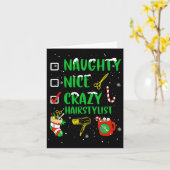 いたずら好きな素敵なクレイジーなスタイリスト美容師ユーモア X カード (黄色い花)