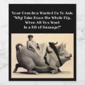 いたずら好きな花嫁の独身最後の夜 ワインボトルラベル ワインラベル (シングルラベル)