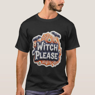 いたずら好きな魔女のハロウィングラフィック Tシャツ
