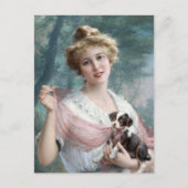 いたずら好きの子犬 | エマイルベルノン ポストカード (正面)