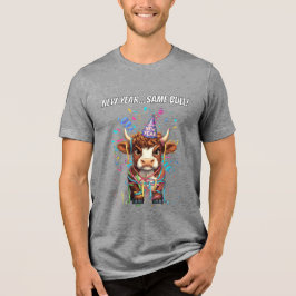 いたずら好きハイランドコウのお正月 トライブレンドTシャツ