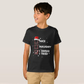いたずら好き サンタのTシャツ 大人 サンタ クリスマス Tシャツ (正面フル)