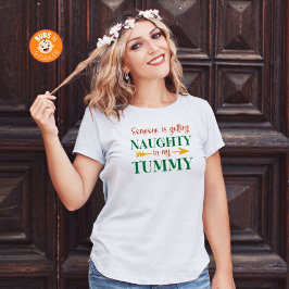 いたずら妊娠発表 クリスマス Tシャツ