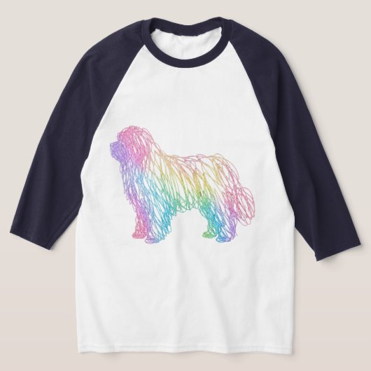 いたずら描きニューファンドランド Tシャツ (レイダウン)