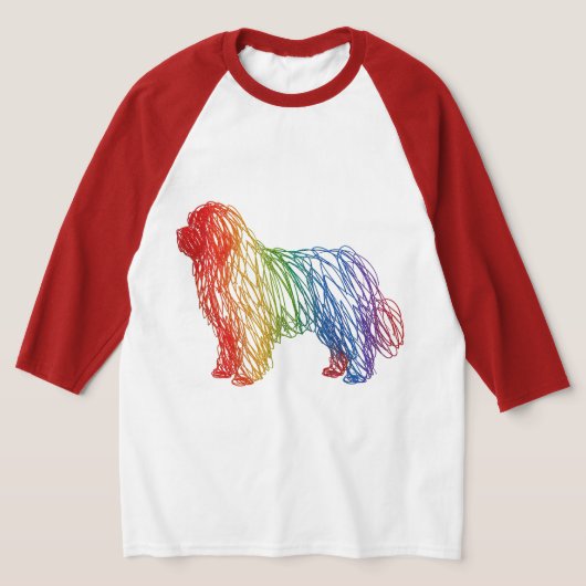 いたずら描きニューファンドランド Tシャツ (レイダウン)