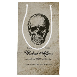 いたずら浮気ハローウィンパーティヴィンテージスカル スモールペーパーバッグ