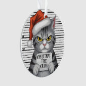 いたずら猫のクリスマスツリー破壊王のオーナメント オーナメント (正面)