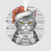 いたずら猫のクリスマスツリー破壊王のオーナメント オーナメント (裏面)