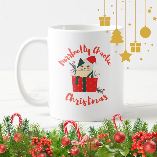 いたずら猫のクリスマス コーヒーマグカップ