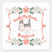 いたずら猫のクリスマス スクエアシール (正面)