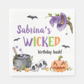 いたずら猫のハロウィンお誕生日パーティ、年齢不問 スタンダードランチョンナプキン (正面)