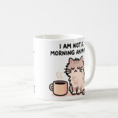 いたずら猫の朝のユーモア コーヒーマグカップ (正面右)