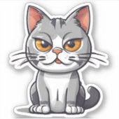 いたずら猫の防水 シール (正面)