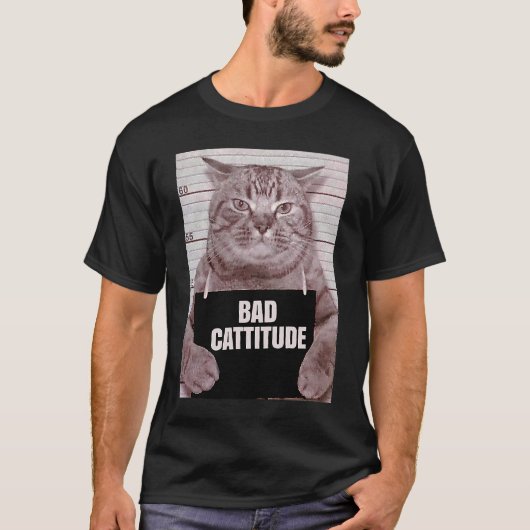 いたずら猫の顔写真 Tシャツ (正面)