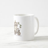 いたずら猫マグ – ヴィンテージスタイルおもしろい猫 コーヒーマグカップ (正面右)