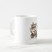 いたずら猫マグ – ヴィンテージスタイルおもしろい猫 コーヒーマグカップ (正面左)