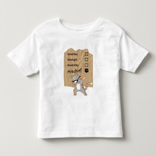 いたずら猫 トドラーTシャツ (正面)