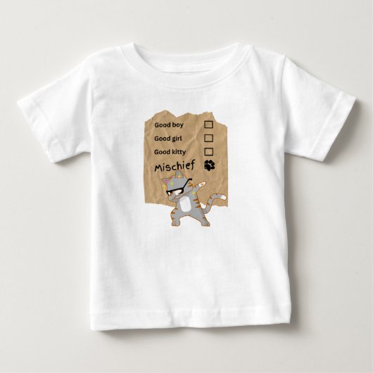いたずら猫 ベビーTシャツ (正面)
