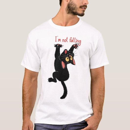 いたずら猫、猫との愛情を感じる Tシャツ (正面)