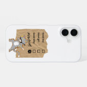 いたずら猫 iPhone 16ケース (裏面横)