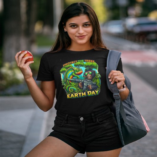 いたずら猿とカメレオンのガンショー Tシャツ