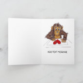 いたずら猿の絵画 カード (内部)