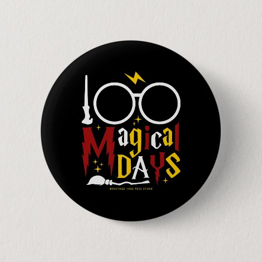 いたずら管理先生の日100魔法 缶バッジ (正面)