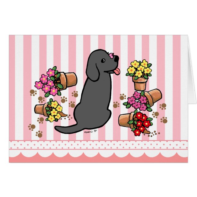 いたずら黒ラブラドール (正面横)