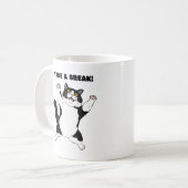 いたずら黒猫のコーヒーマグ - 休憩リマインダー コーヒーマグカップ (正面左)