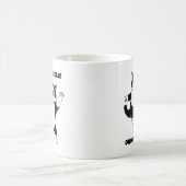 いたずら黒猫のコーヒーマグ - 休憩リマインダー コーヒーマグカップ (中央)