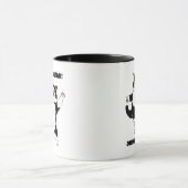 いたずら黒猫のコーヒーマグ – 休憩リマインダー マグカップ (中央)