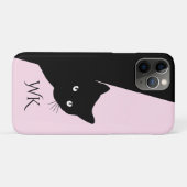 いたずら黒猫ピンク Case-Mate iPhoneケース (裏面(横))