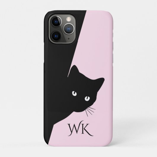 いたずら黒猫ピンク Case-Mate iPhoneケース (裏)