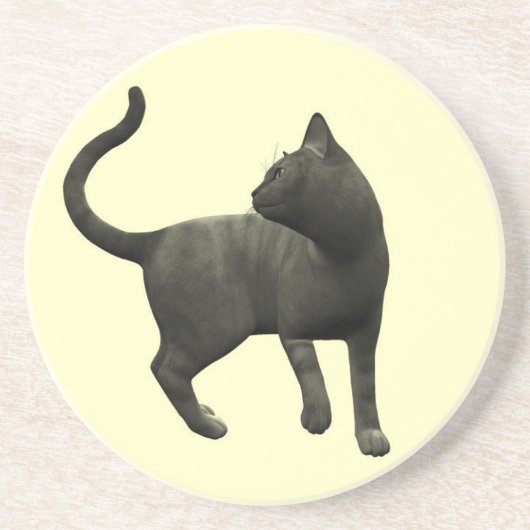いたずら黒猫 コースター (正面)