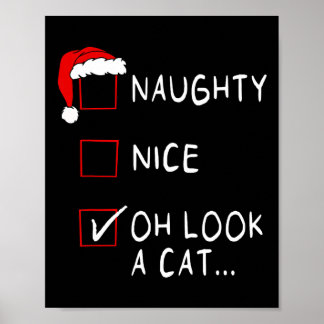いたずら いい子リスト あれ猫だ Xmas メンズ レディース クリスマス ポスター