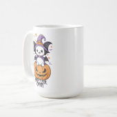 いたずら | こうもり、帽子、カボチャ コーヒーマグカップ (正面左)