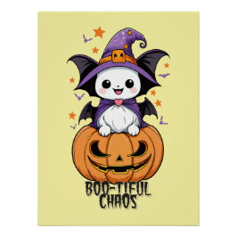 いたずら | こうもり、帽子、カボチャ ポスター