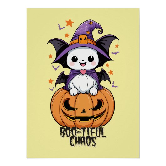 いたずら | こうもり、帽子、カボチャ ポスター (正面)