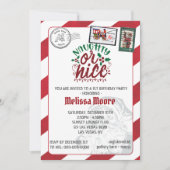 いたずら?それともいい子?サンタの手紙 ノースポール 招待状 (正面)